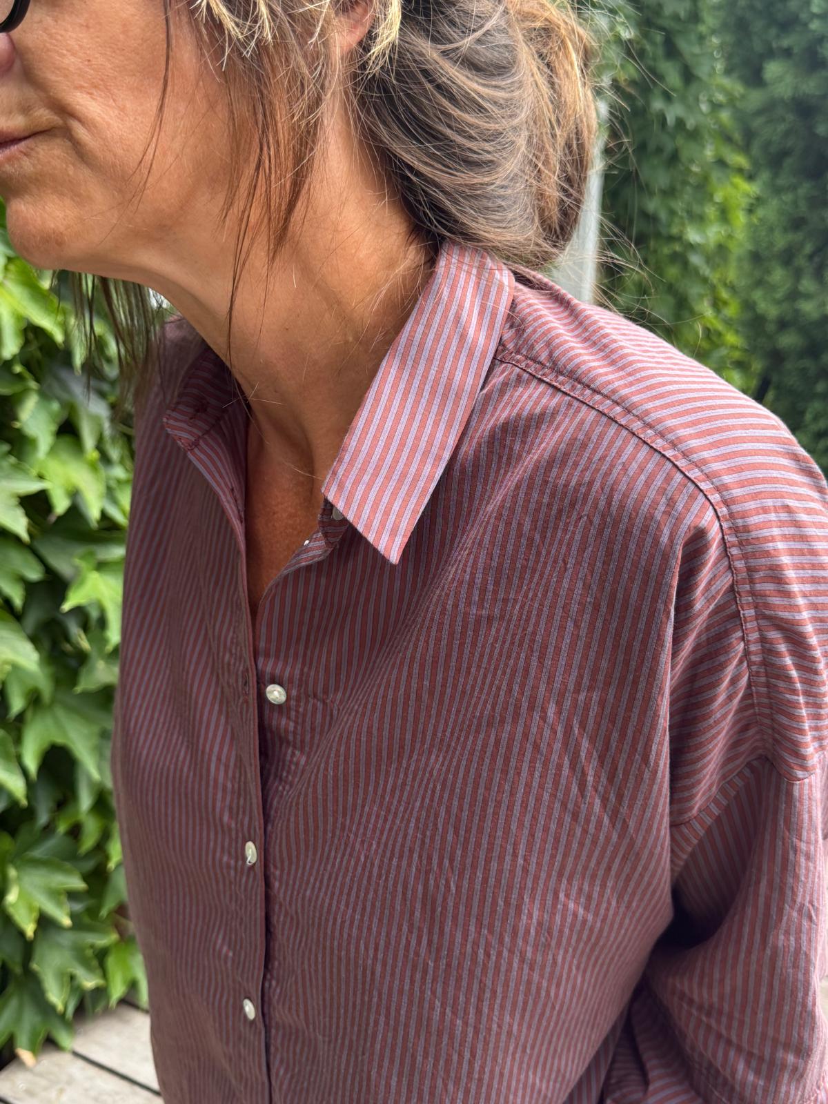 Ketty burgundy stripe shirt - Hod Paris