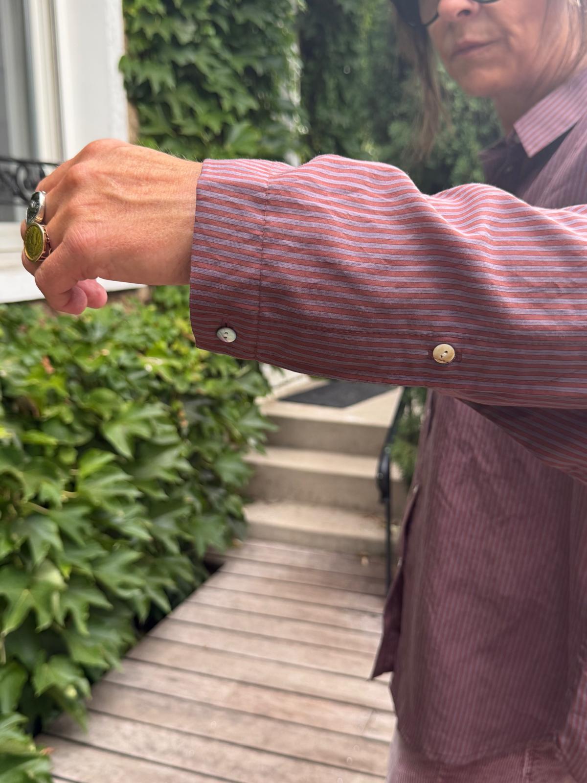 Ketty burgundy stripe shirt - Hod Paris