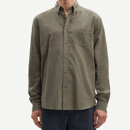 Liam dusty olive shirt - Samsoe Samsoe