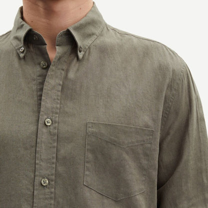 Liam dusty olive shirt - Samsoe Samsoe