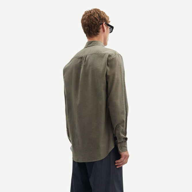 Liam dusty olive shirt - Samsoe Samsoe