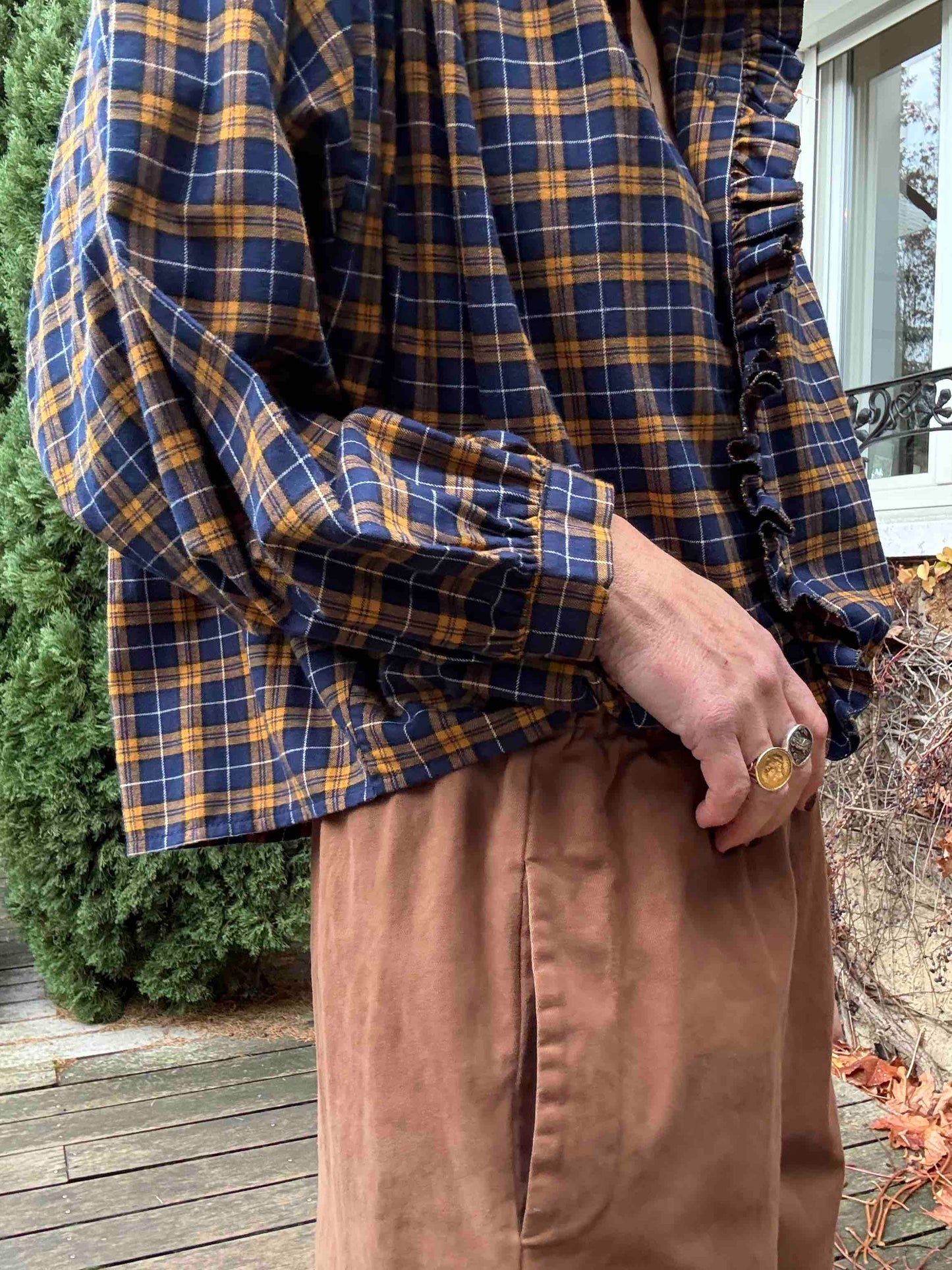 Chemise à carreaux romantique Mathilde