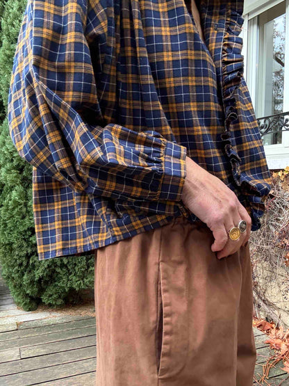 Chemise à carreaux romantique Mathilde