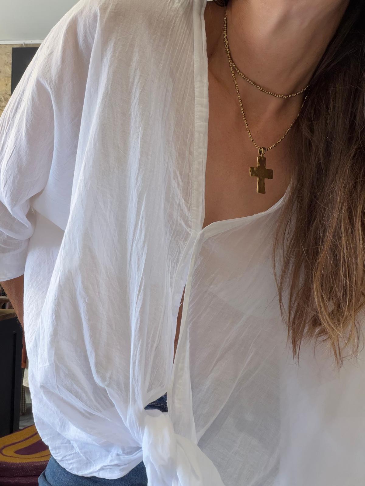 Chemise Poppy - blanc ou bleu