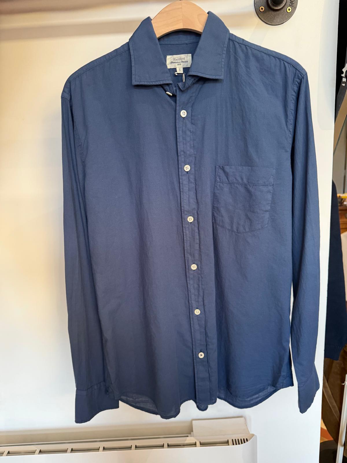 Chemise en jersey de coton cobalt