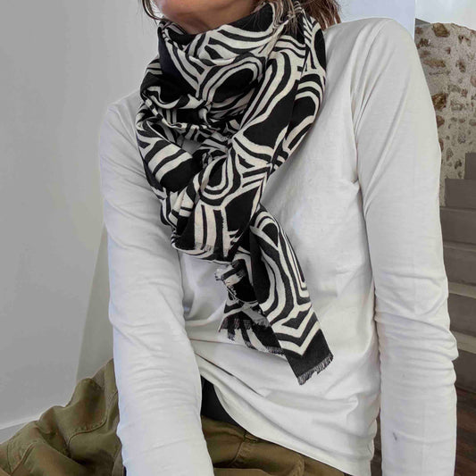 Grand Foulard Coeurs