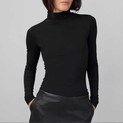 Black modal turtleneck