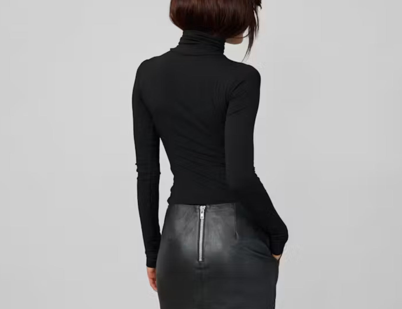 Black modal turtleneck