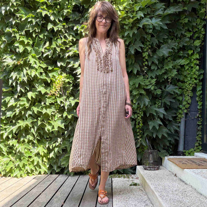 Robe Colette - 3 couleurs : olive, cherry, camel