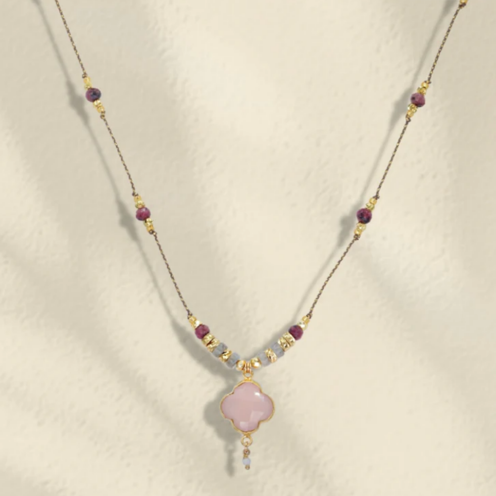 Collier Amazonia Quartz rose