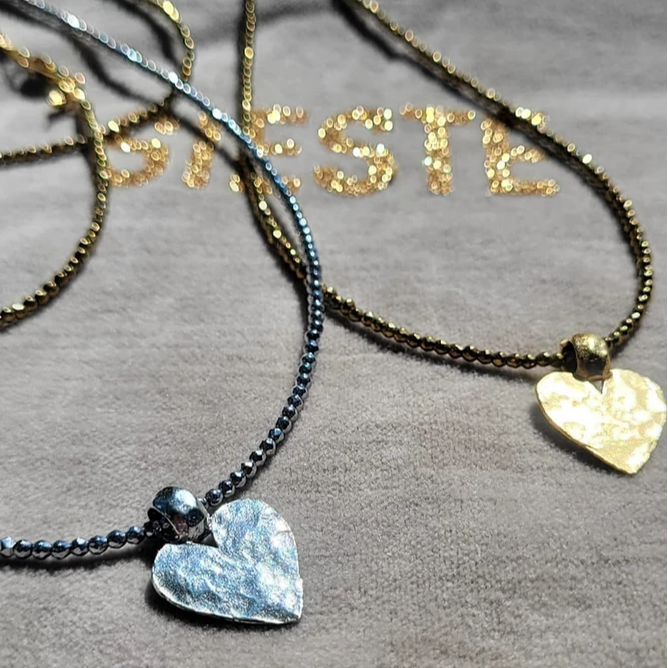 Corazon gold or silver necklace - The World is Stone