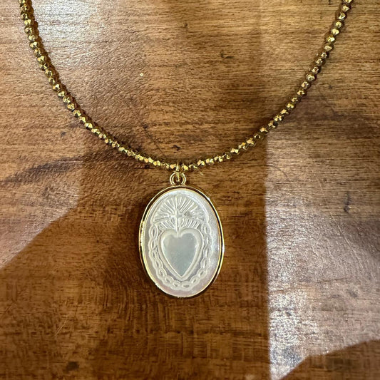 Collier amulette Ex Voto ovale