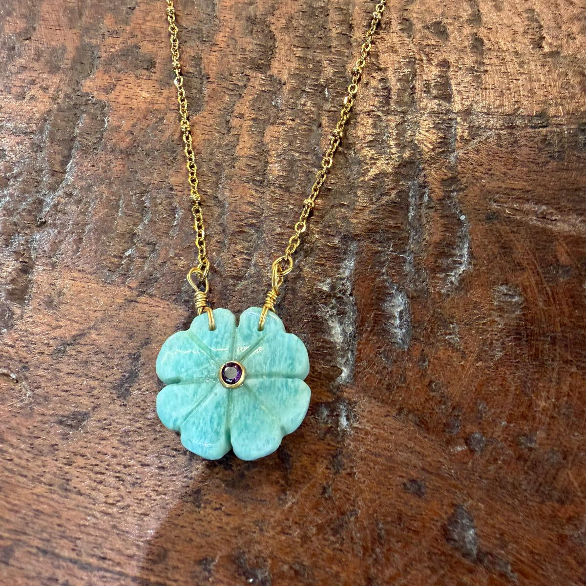 Collier Flower amazonite 2