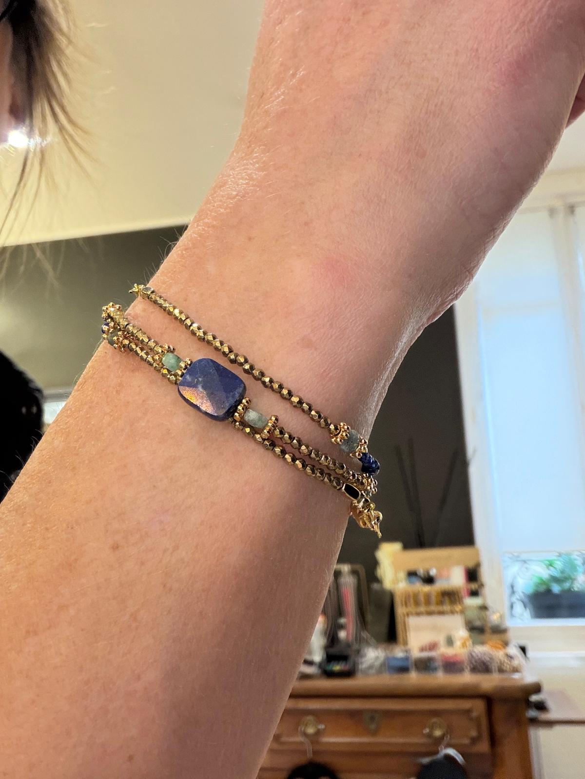 Hamsa lapis lazuli necklace