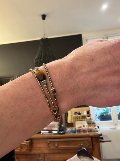 Hamsa tiger's eye necklace