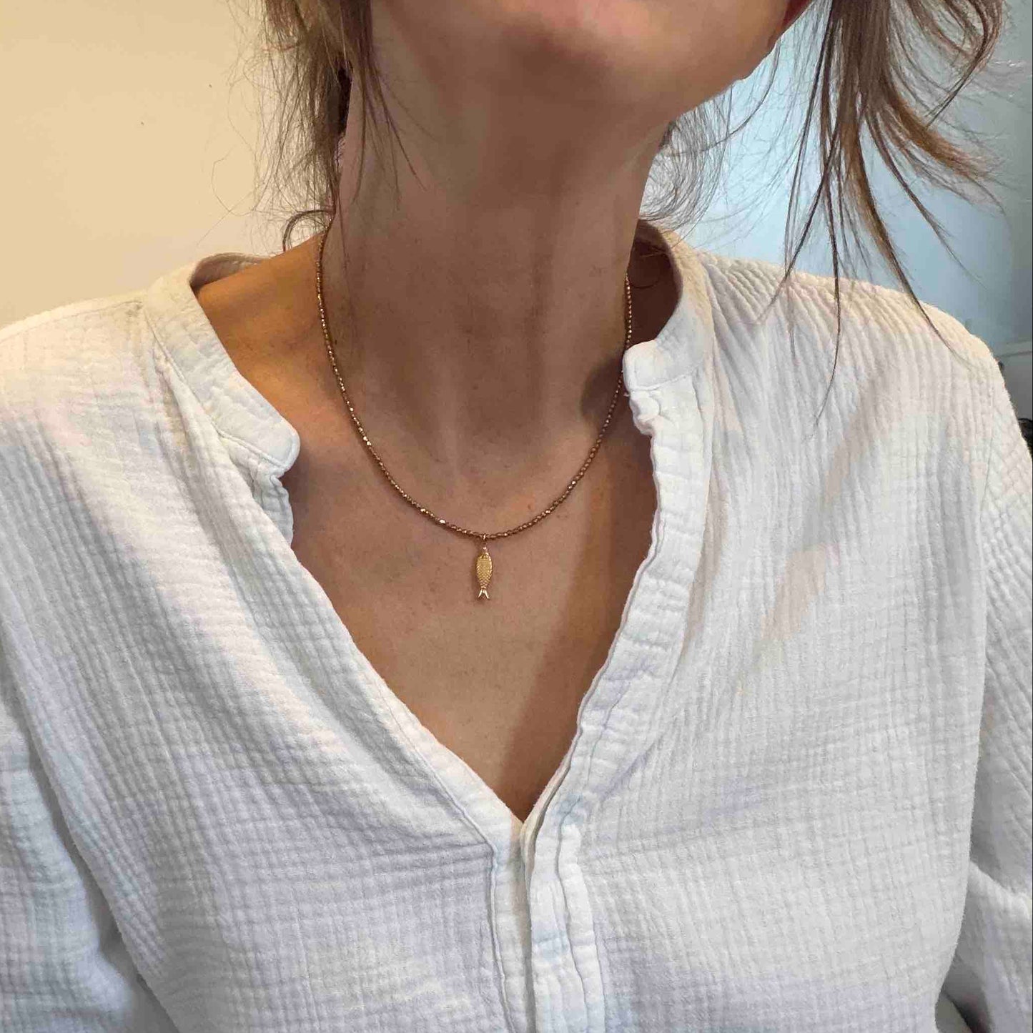 Collier Amulette Pesce - Le Monde est Stone