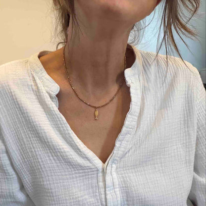 Collier Amulette Pesce - Le Monde est Stone