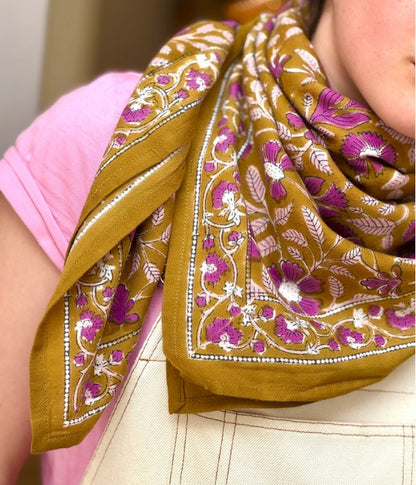 Grand foulard n°115 caramel
