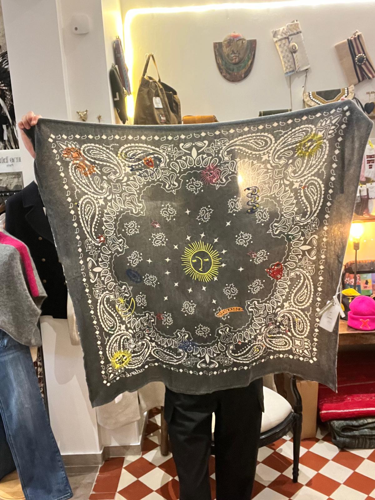 Foulard Elia Rêveuse gris - Adoré