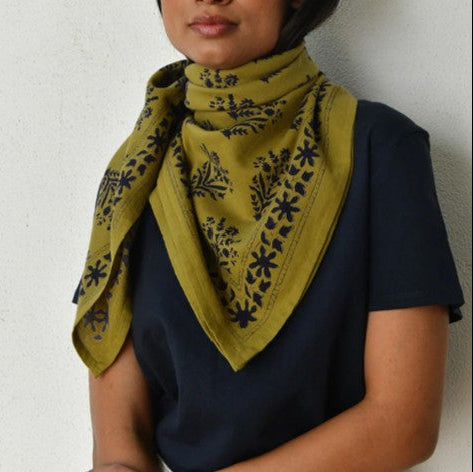 Grand foulard Galatie vert