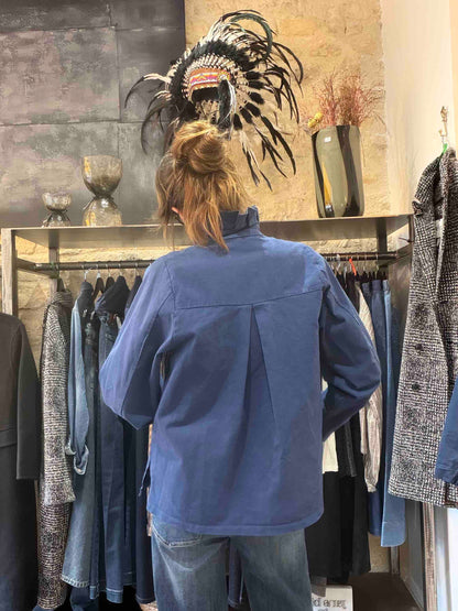 Chemise tunique Gabrielle indigo