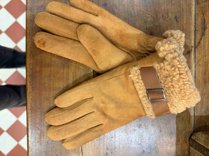 Gants doudou Camel