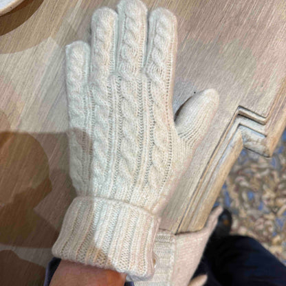 Gants laine torsadée