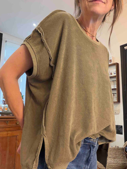 Sweat éponge Gigi military - Margot Paris