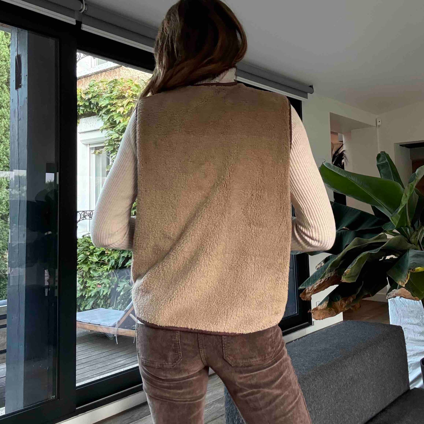 Gisèle sleeveless vest: navy, chocolate or khaki