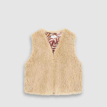Gilet en fausse fourrure à poils longs Vobby - Hartford