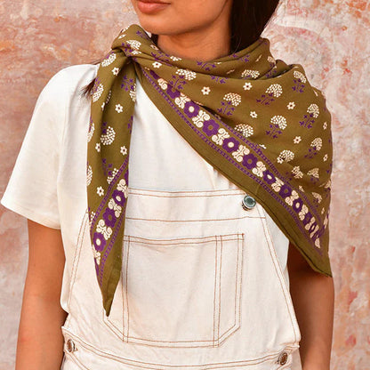 Grand foulard Anastase Olive