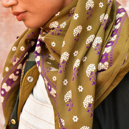 Grand foulard Anastase Olive