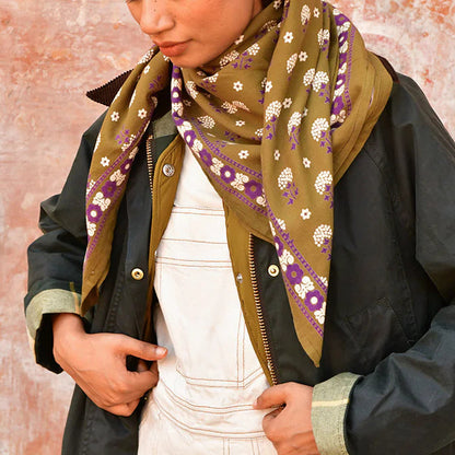 Grand foulard Anastase Olive