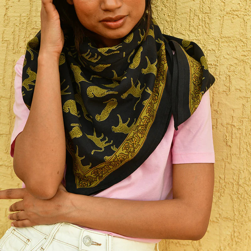 Grand foulard Fauve nuit