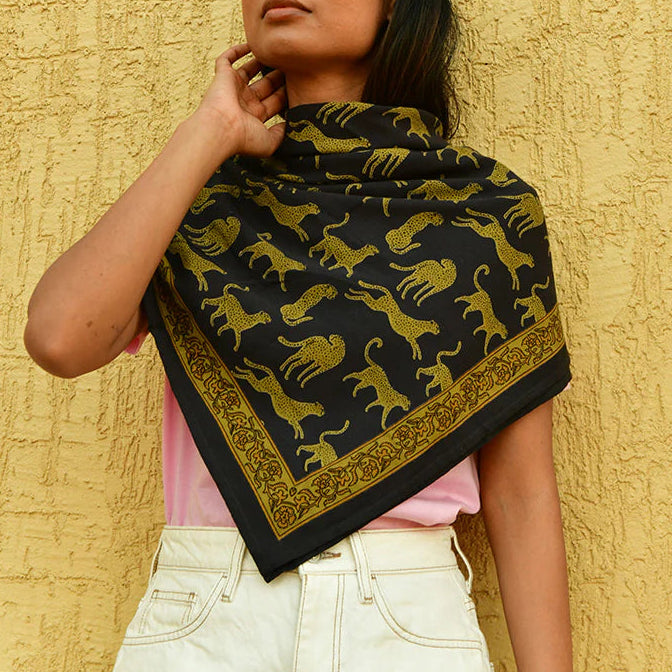 Grand foulard Fauve nuit