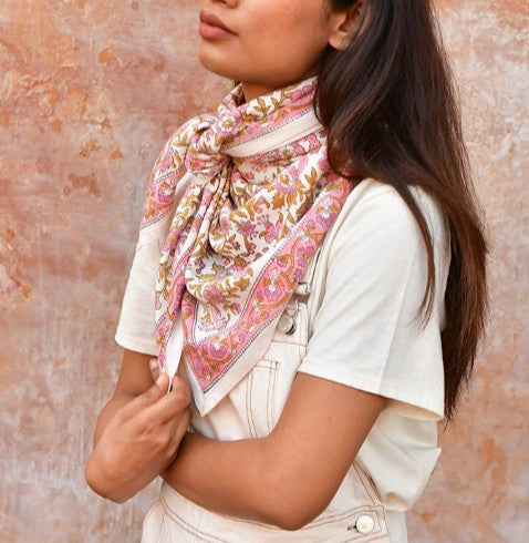 Grand foulard Calypso écru