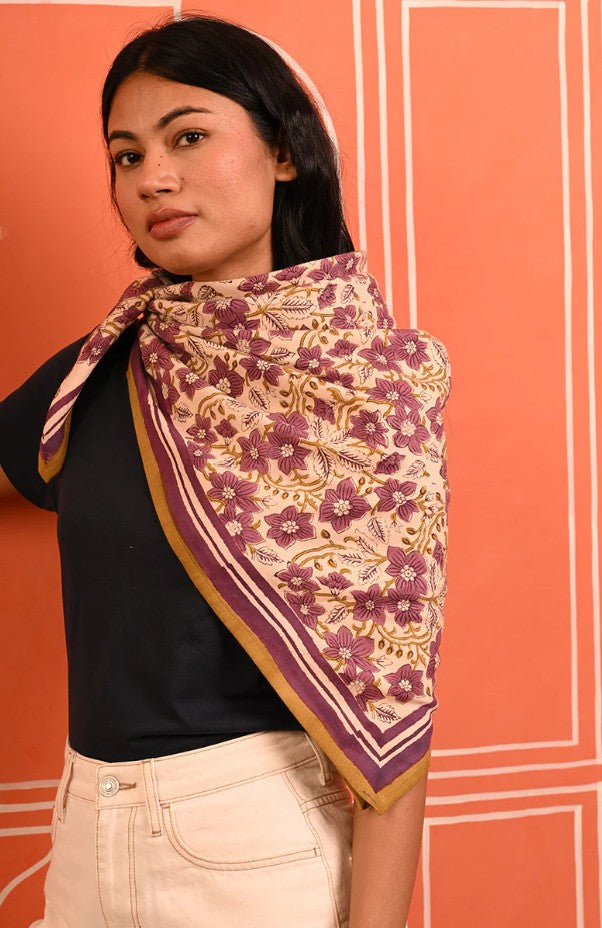 Grand foulard Hélios écru