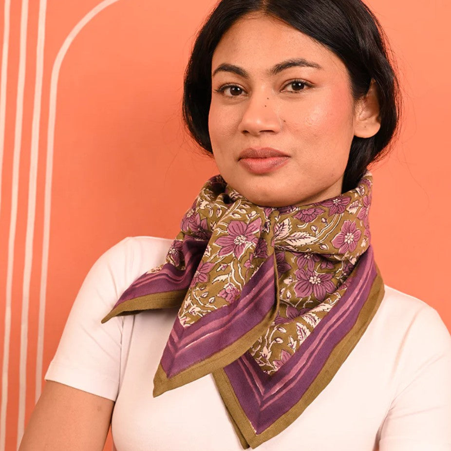 Grand foulard Hélios kaki
