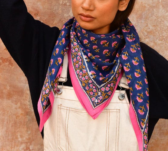 Grand foulard Séléné nuit