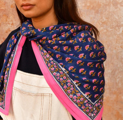 Grand foulard Séléné nuit