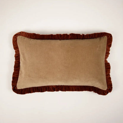 Housse de coussin Doris beige/rouile 30x50cm