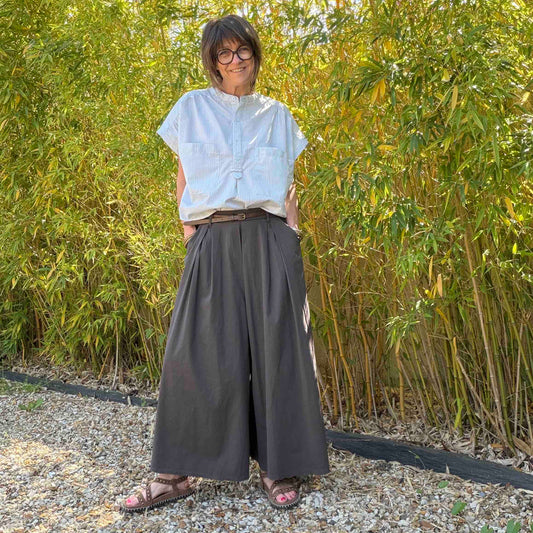 Pantalon large et fluide Jack - chocolat