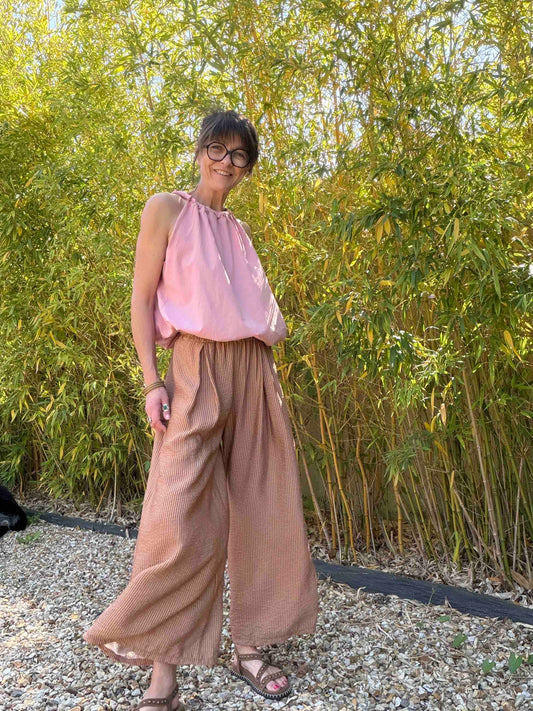 Pantalon fluide Lucie- caramel
