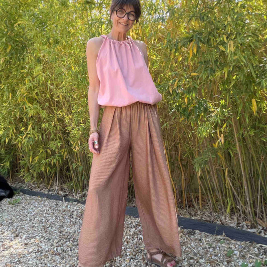 Pantalon fluide Lucie- caramel