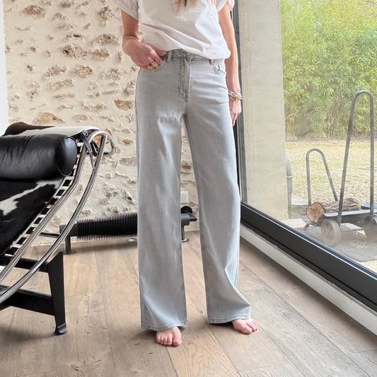 Jean Poka gris clair