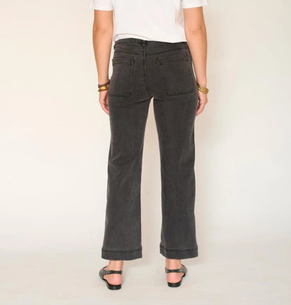 Jean large The Frida power stretch black garbage wash