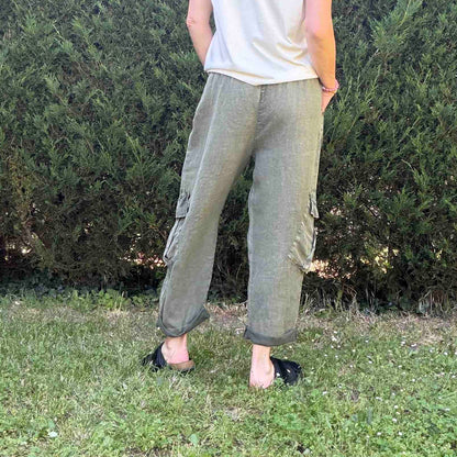 Pantalon cargo Jim kaki