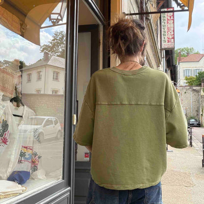 Sweat à manches courtes Luka -kaki
