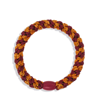 Bracelet/élastique Kknekki bordeaux orange glitter stripe