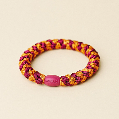 Bracelet/élastique Kknekki bordeaux orange glitter stripe